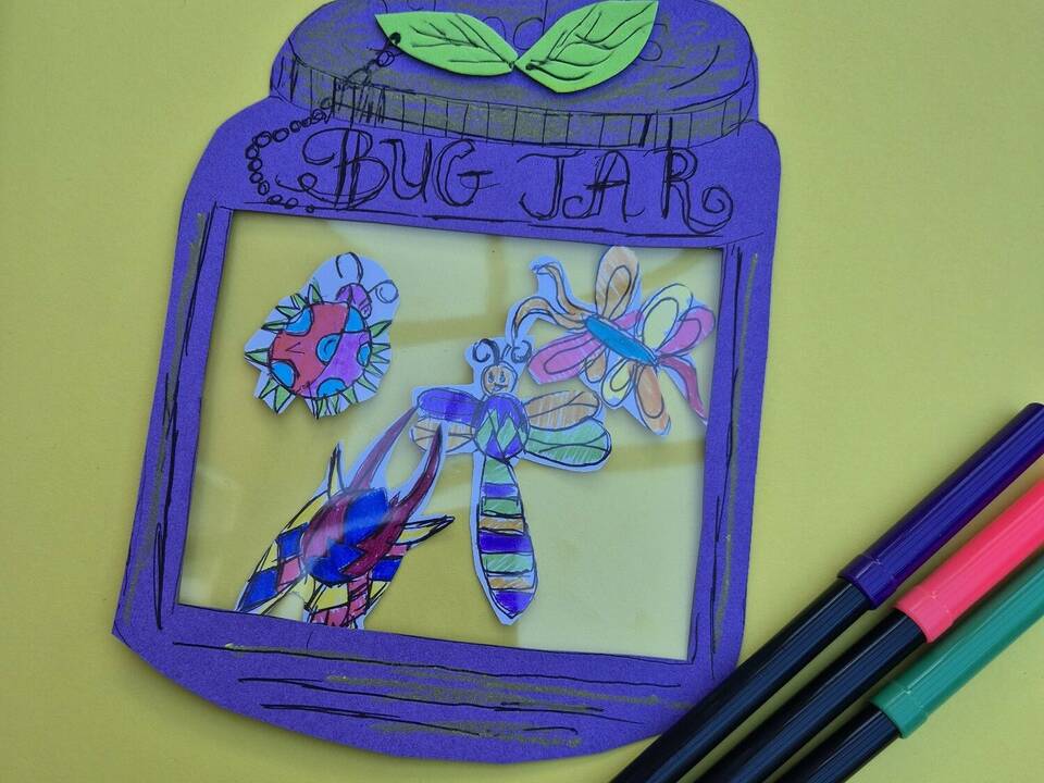 Criw Celf Bach - Magical Mini Beasts Bug Jar Artwork