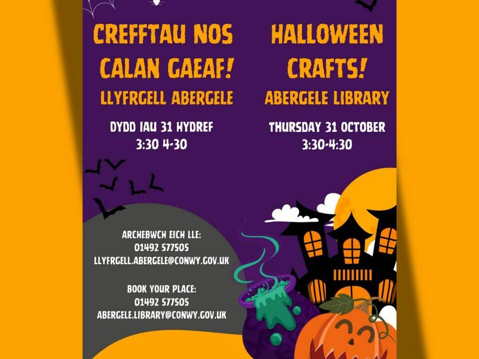 Halloween Crafts at Abergele Library!