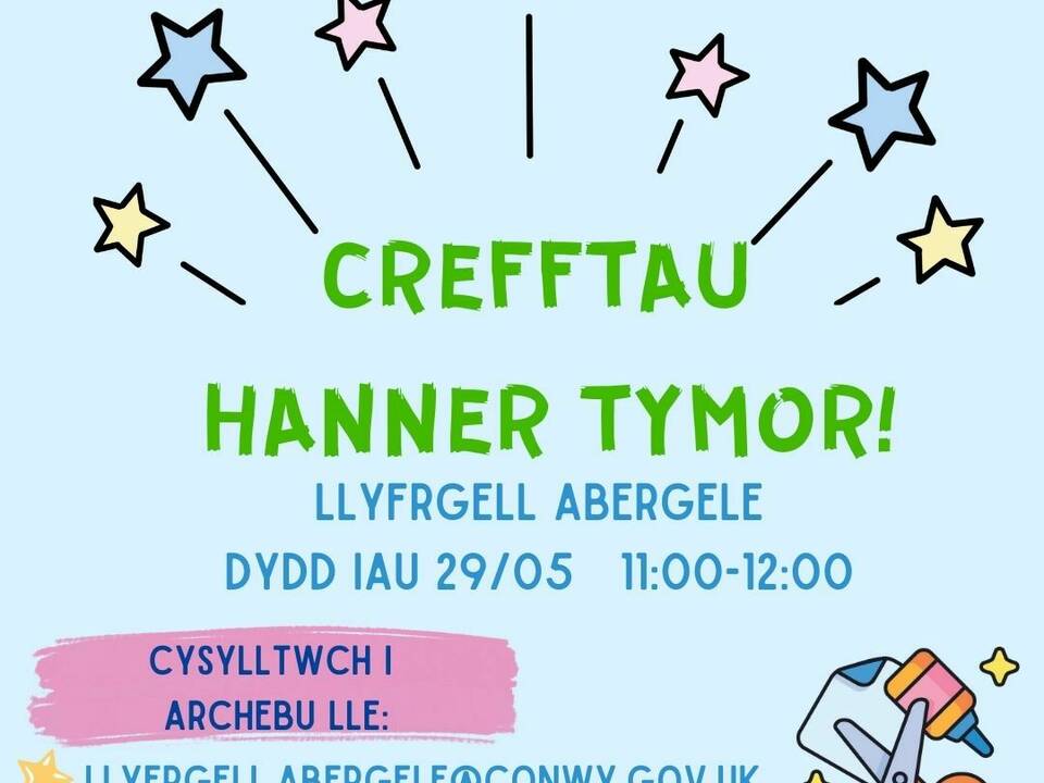 Half Term Crafts at Abergele Library!