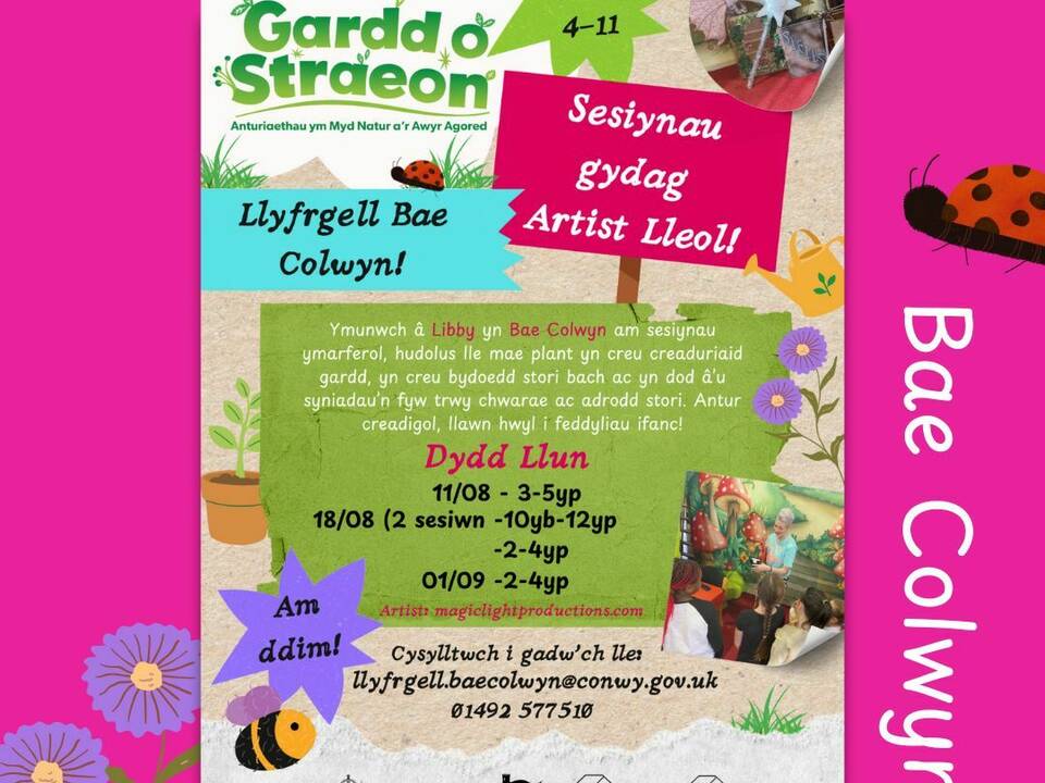 Artist Craft Sessions at Bae Colwyn Library with Creu Conwy!