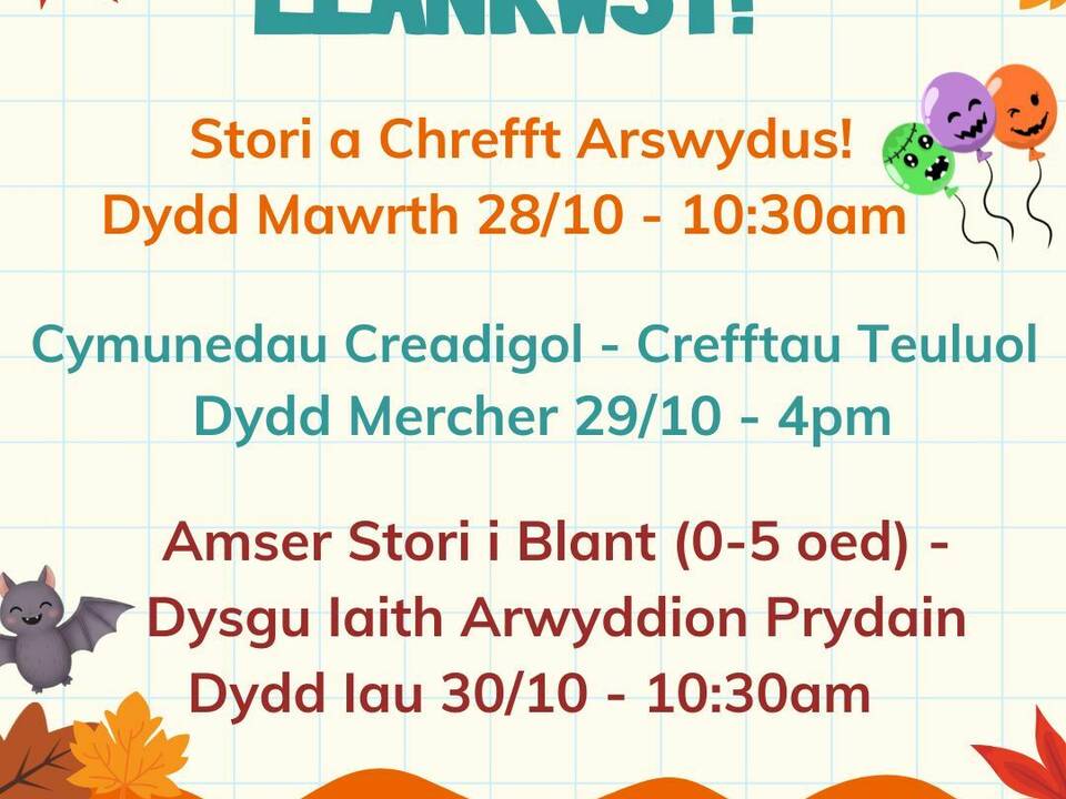 LLANRWST - Spooky Story and Craft!